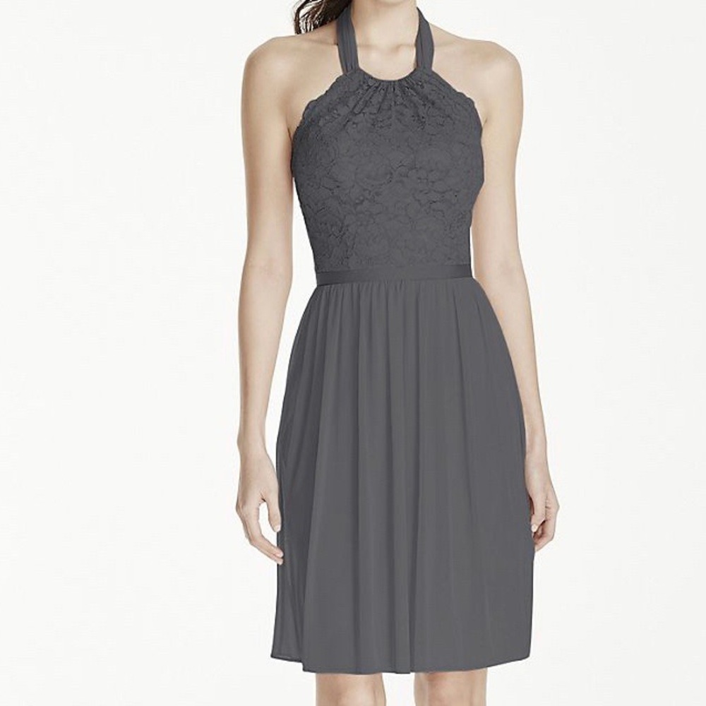 🎈🦋HP!🦋NWT DAVID'S BRIDAL | Lace Halter Dress Style 17020